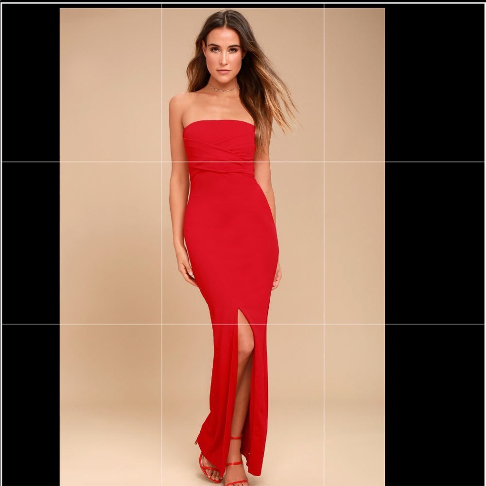 Lulus ‘own the night’ red maxi dress